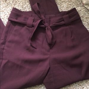 Express High Waisted Sash Tie Ankle Pant